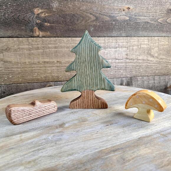 Eric and Albert - Wooden Forest Foliage Trees Waldorf Montessori Open Ended Toy - Picture 2 of 12